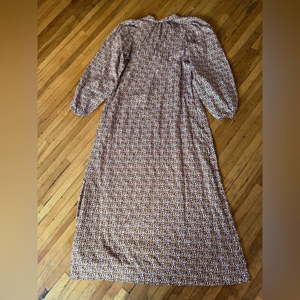 Maxi Floral Peasant Dress in Pink - Picture 4 of 8